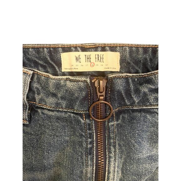 Free People Womens Y2K Denim Mini Skirt Size 28 Jean Coquette Girlie - Picture 3 of 8